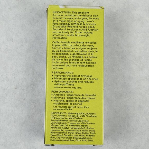 Volition Grenache Retinol Eye Cream With Peptides Hyaluronic Acid 15 ml NEW - Picture 4 of 7